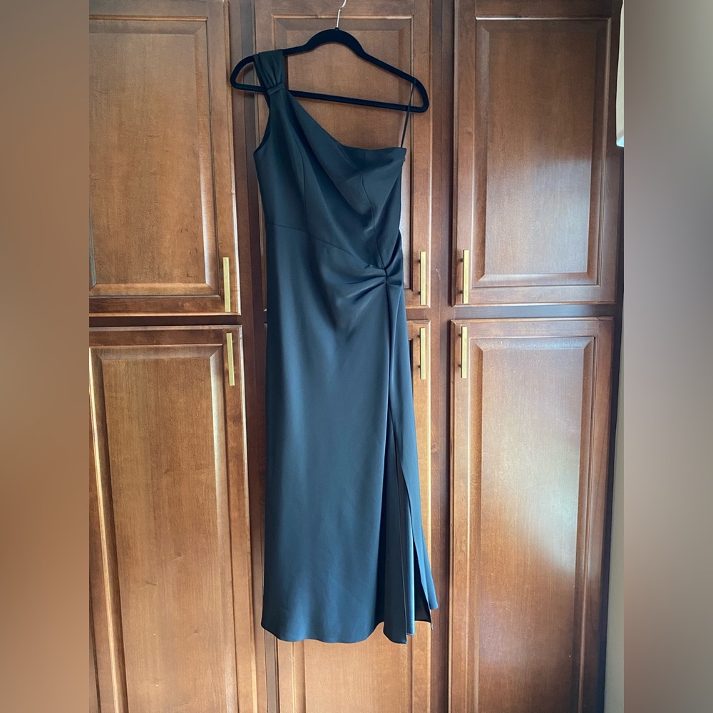 Talbots Elegant Black One-Shoulder Dress Size 8 Petite